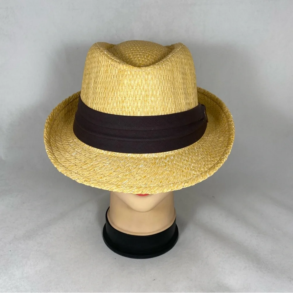 Dorfman Pacific Fedora Front Pinch Diamond Crown Hat NWT